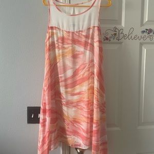 Bethany Size 12 Orange/White Spring Dress